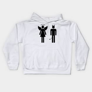 Angel and demon couple Kids Hoodie